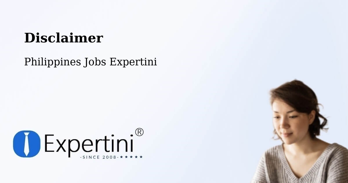Disclaimer – Batutitik - Philippines Jobs Expertini